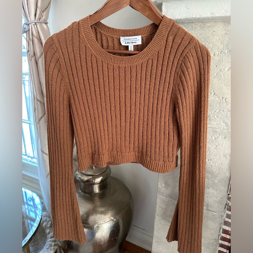 & Other Stories Cropped Bell Sleeve Sweater